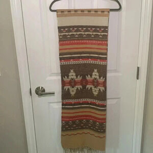 Southwestern print wool scarf
